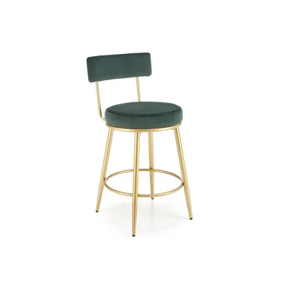 CHAIR H 115, DARK GREEN / GOLD